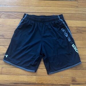 Under Armour Black Athletic Shorts with Gray Trim